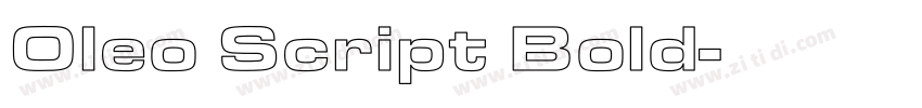 Oleo Script Bold字体转换